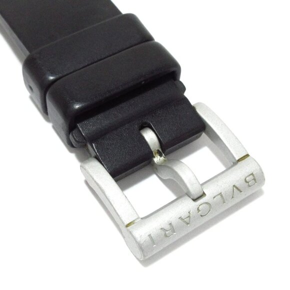 Auth BVLGARI Aluminum AL38A L16835 Black Men\'s Wrist Watch